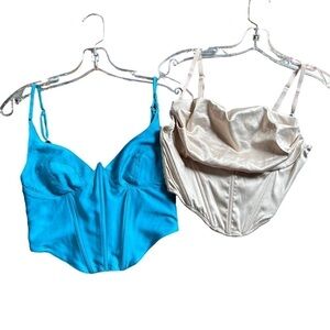 Bundle of 2 Satin Bustiers by Urban Outfitters